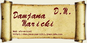 Damjana Maricki vizit kartica